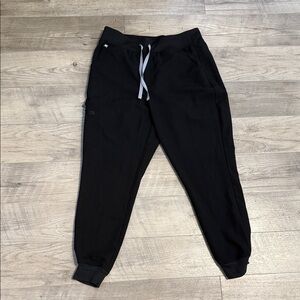 Figs Black Track Jogger Pants